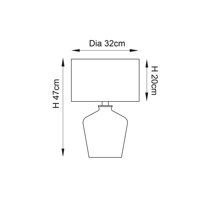Endon 61198 - Bordslampa WALDORF 1xE27/10W/230V skinande krom/vit