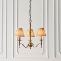 Endon 63628 - Ljuskrona med kedja STANFORD 3xE14/40W/230V mässing/beige