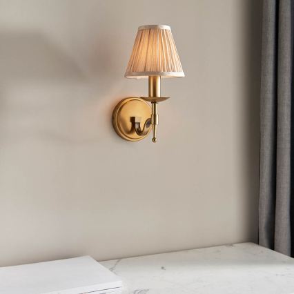 Endon 63653 - Vägglampa STANFORD 1xE14/40W/230V mässing/beige