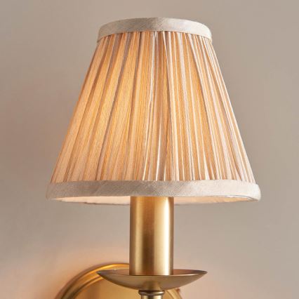 Endon 63653 - Vägglampa STANFORD 1xE14/40W/230V mässing/beige