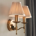 Endon 63654 - Vägglampa STANFORD 2xE14/40W/230V mässing/beige