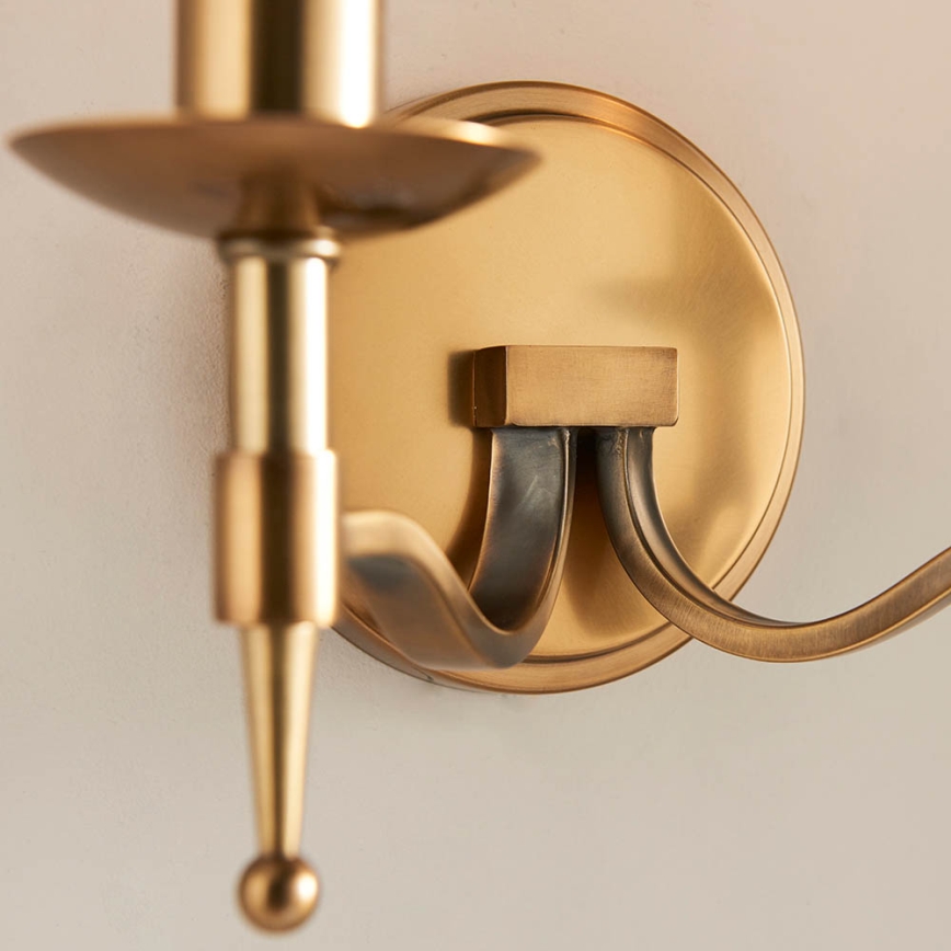 Endon 63654 - Vägglampa STANFORD 2xE14/40W/230V mässing/beige