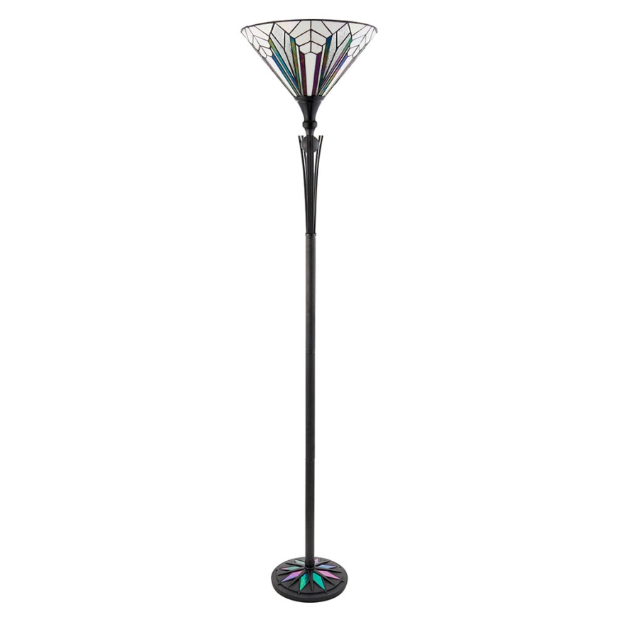 Endon 63933 - Golvlampa Tiffany ASTORIA 1xE27/60W/230V Ø 40 cm