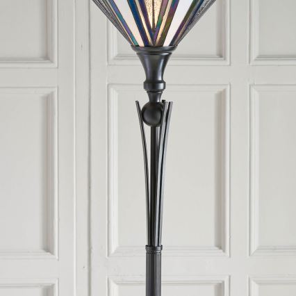 Endon 63933 - Golvlampa Tiffany ASTORIA 1xE27/60W/230V Ø 40 cm