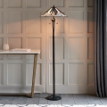 Endon 63934 - Golvlampa Tiffany ASTORIA, 2×E27/60W/230V, Ø 48 cm