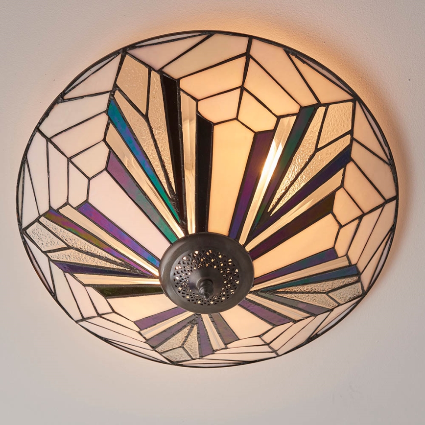 Endon 63935 - Tiffany-taklampa ASTORIA 2xE27/60W/230V Ø 48 cm