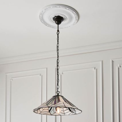 Endon 63938 - Tiffany ASTORIA hänglampa med kedja 1xE27/60W/230V Ø 48 cm
