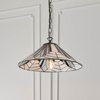 Endon 63938 - Tiffany ASTORIA hänglampa med kedja 1xE27/60W/230V Ø 48 cm