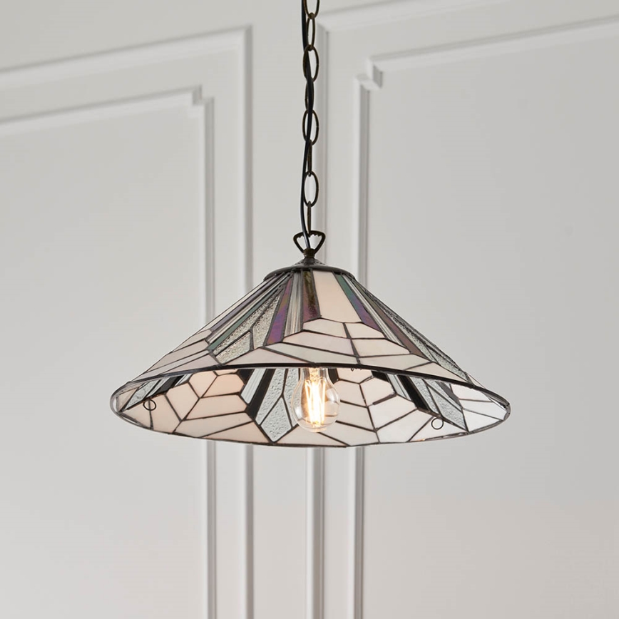 Endon 63938 - Tiffany ASTORIA hänglampa med kedja 1xE27/60W/230V Ø 48 cm