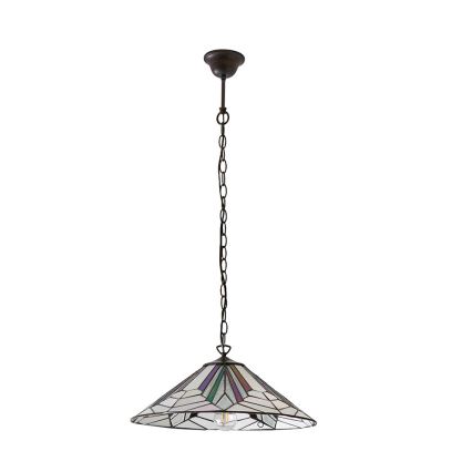 Endon 63938 - Tiffany ASTORIA hänglampa med kedja 1xE27/60W/230V Ø 48 cm