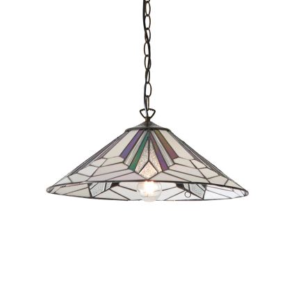 Endon 63938 - Tiffany ASTORIA hänglampa med kedja 1xE27/60W/230V Ø 48 cm