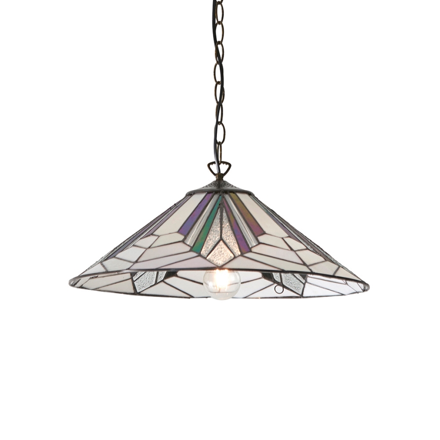 Endon 63938 - Tiffany ASTORIA hänglampa med kedja 1xE27/60W/230V Ø 48 cm