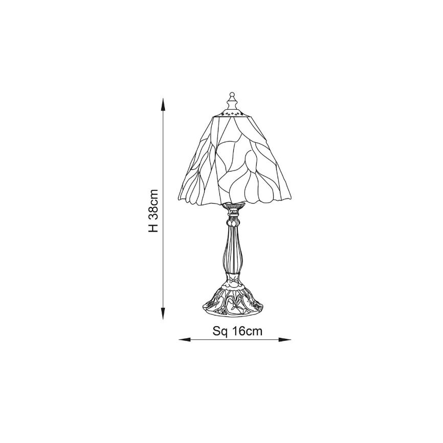 Endon 63963 - Bordslampa Tiffany BOTANICA 1xE14/40W/230V Ø 16 cm
