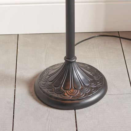 Endon 63972 - Golvlampa Tiffany BROOKLYN 2xE27/60W/230V Ø 50 cm