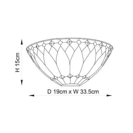 Endon 63983 - Vägglampa Tiffany BROOKLYN 1xE14/40W/230V