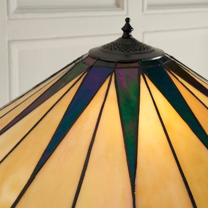 Endon 64041 - Golvlampa Tiffany DARK STAR 2xE27/60W/230V Ø 49 cm
