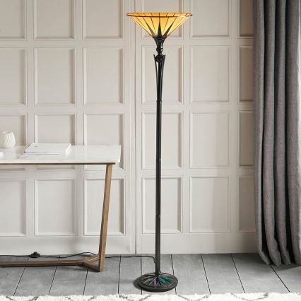 Endon 64042 - Golvlampa Tiffany DARK STAR 1xE27/60W/230V Ø 42 cm