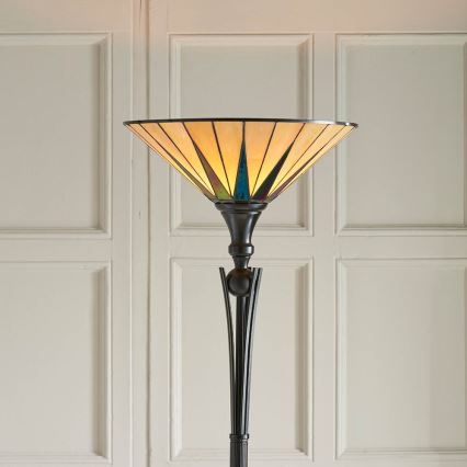 Endon 64042 - Golvlampa Tiffany DARK STAR 1xE27/60W/230V Ø 42 cm