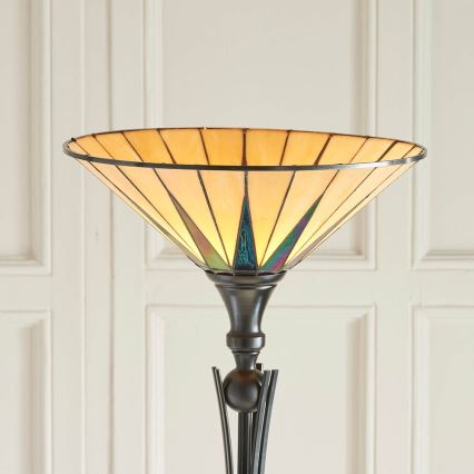 Endon 64042 - Golvlampa Tiffany DARK STAR 1xE27/60W/230V Ø 42 cm