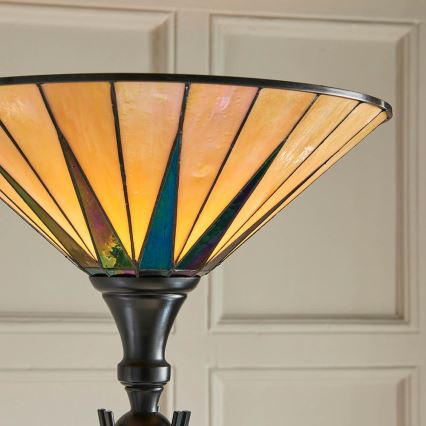 Endon 64042 - Golvlampa Tiffany DARK STAR 1xE27/60W/230V Ø 42 cm