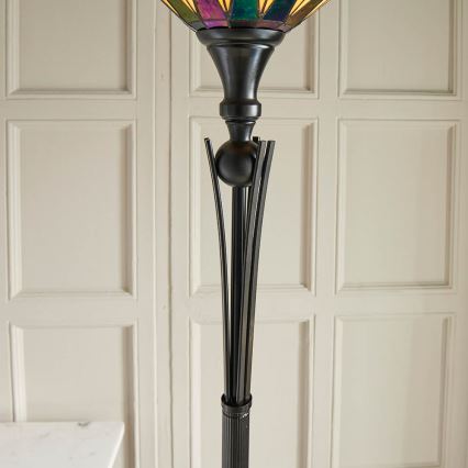 Endon 64042 - Golvlampa Tiffany DARK STAR 1xE27/60W/230V Ø 42 cm