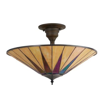 Endon 64043 - Plafondlampa Tiffany DARK STAR, 3x E27/60W/230V, Ø 49 cm