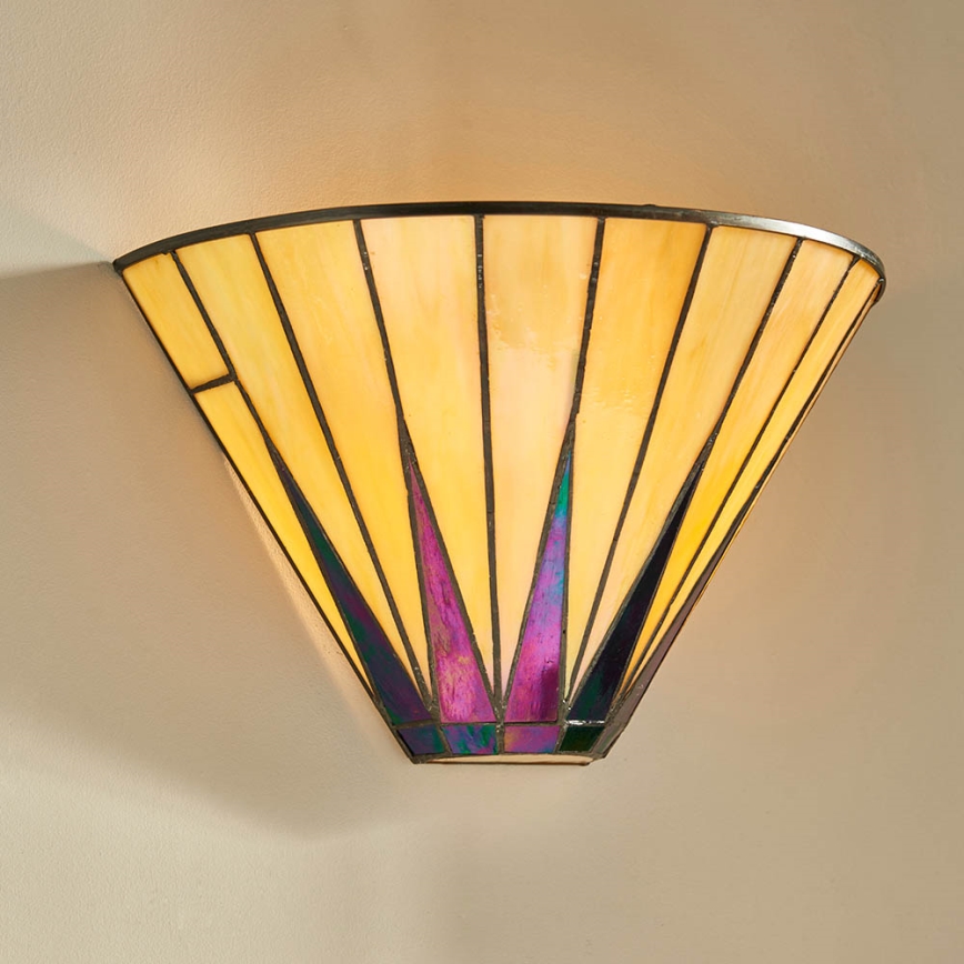 Endon 64046 - Vägglampa Tiffany DARK STAR 1xE14/40W/230V