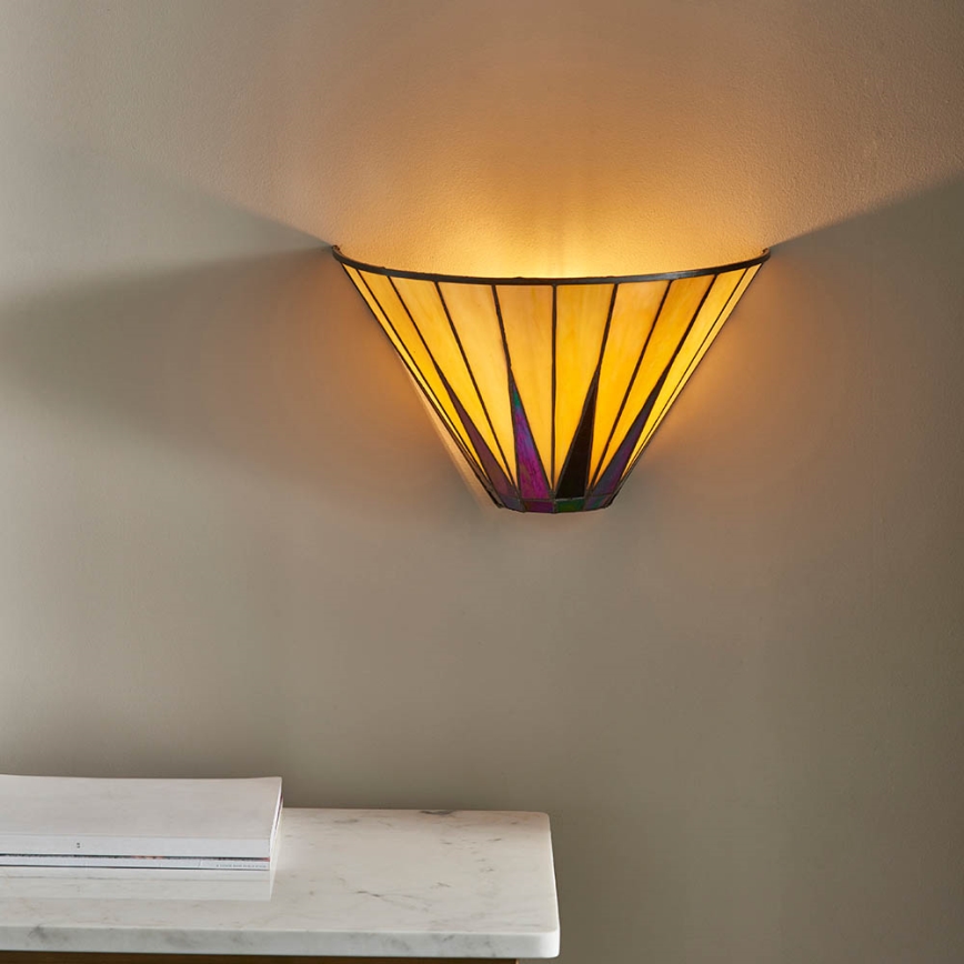 Endon 64046 - Vägglampa Tiffany DARK STAR 1xE14/40W/230V