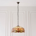 Endon 64079 - Ljuskrona med kedja Tiffany DRAGONFLY 3xE27/60W/230V Ø 50 cm