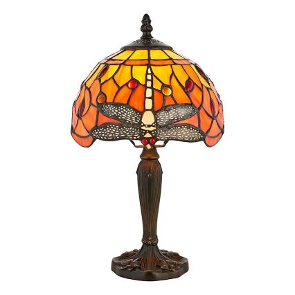 Endon 64091 - Bordslampa Tiffany DRAGONFLY 1xE14/7W/230V Ø 20 cm
