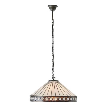 Endon 64147 - Taklampa med kedja Tiffany FARGO 1xE27/60W/230V Ø 50 cm