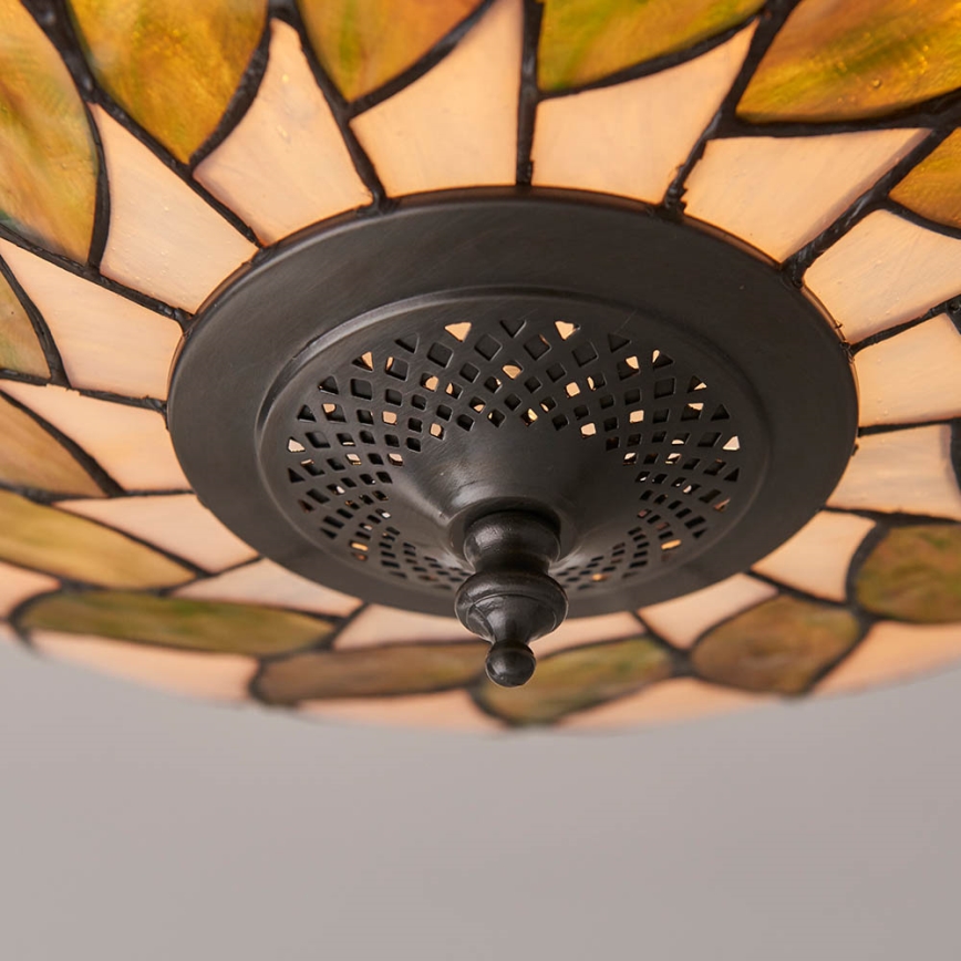 Endon 64173 - Tiffany-taklampa HUTCHINSON 2x E27/60W/230V Ø 50 cm