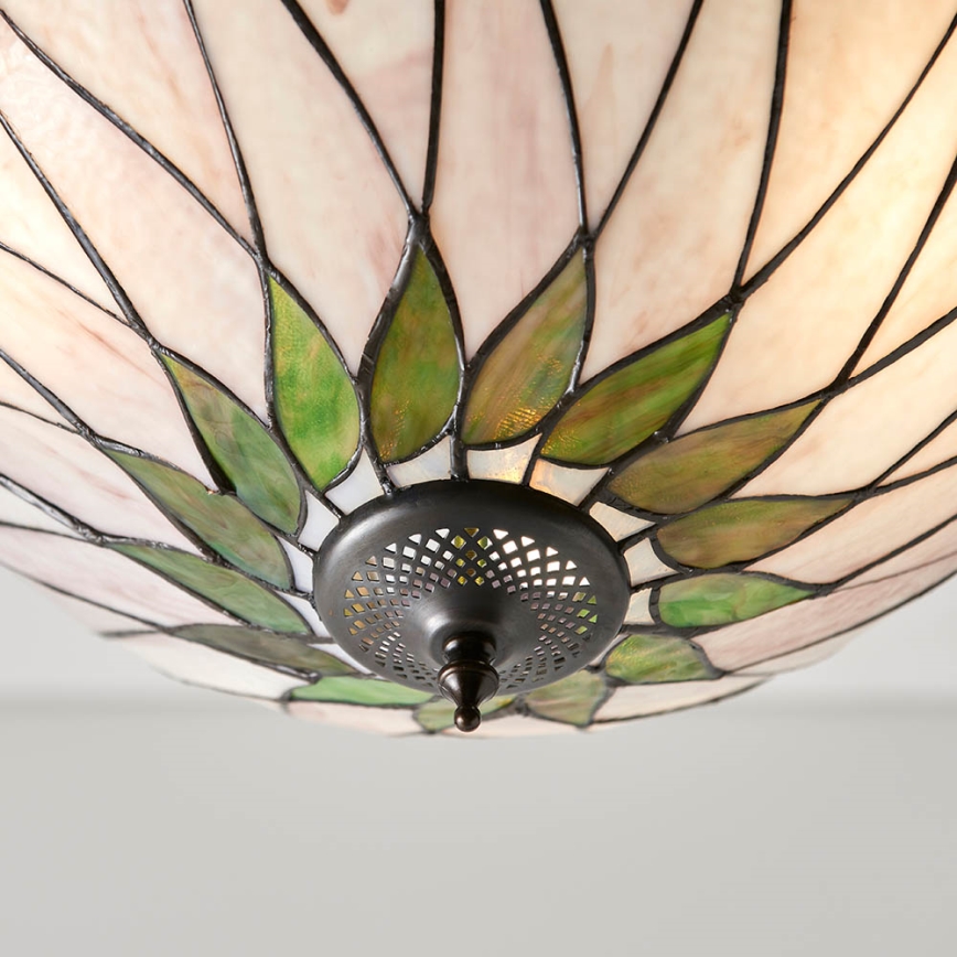 Endon 64175 - Ljuskrona med kedja Tiffany HUTCHINSON 3xE27/60W/230V Ø 40 cm
