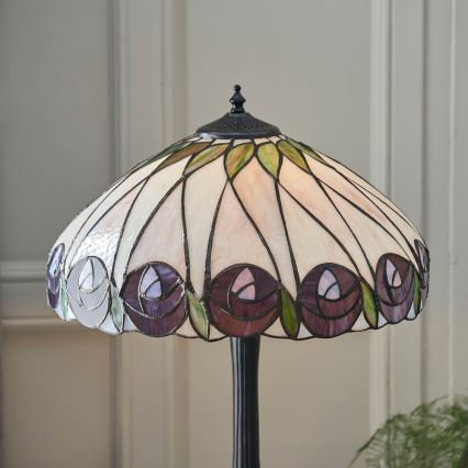 Endon 64177 - Bordslampa Tiffany HUTCHINSON 1xE27/60W/230V Ø 40 cm