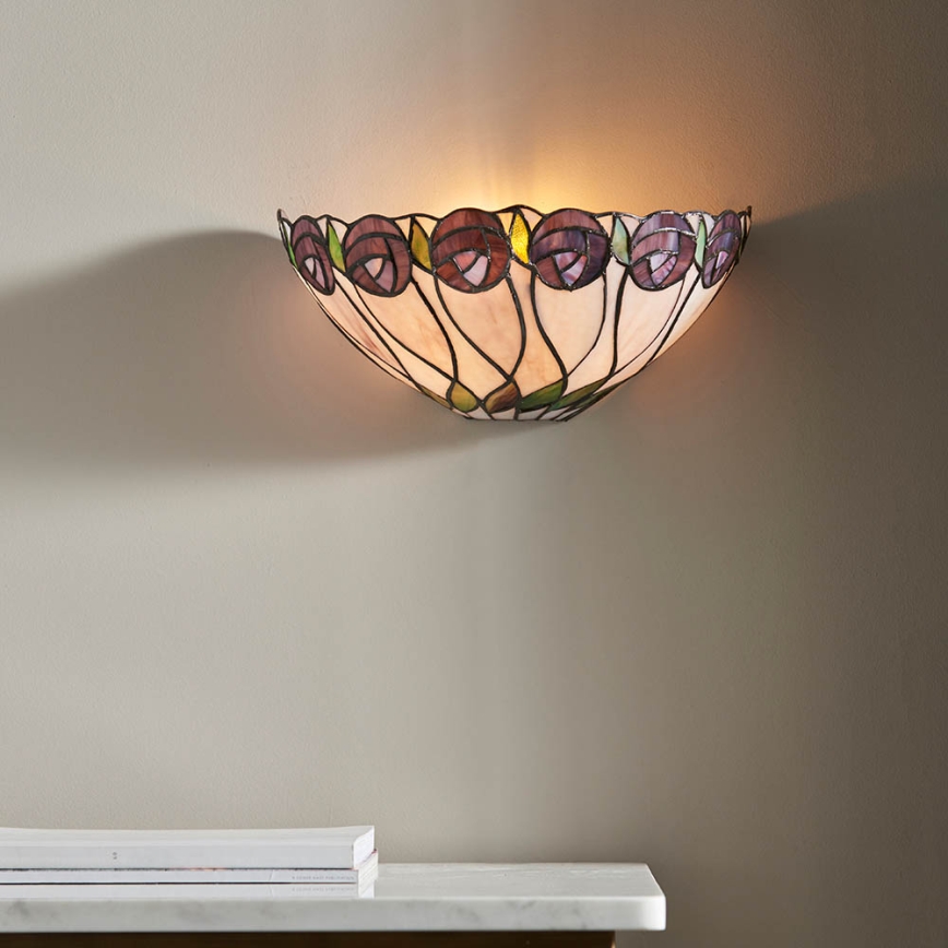 Endon 64178 - Vägglampa Tiffany HUTCHINSON 1xE14/40W/230V