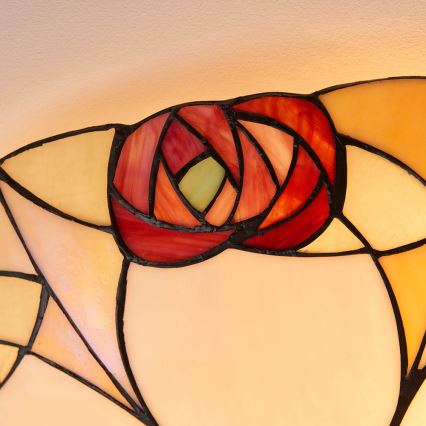 Endon 64182 - Taklampa Tiffany INGRAM 2xE27/60W/230V Ø 45 cm