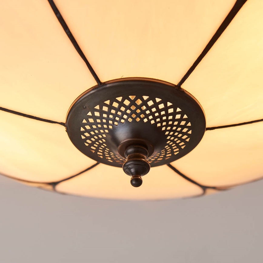 Endon 64182 - Taklampa Tiffany INGRAM 2xE27/60W/230V Ø 45 cm