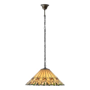 Endon 64194 - Tiffany-ljuskrona JAMELIA, kedjeupphängd, 3xE27/60W/230V Ø 50 cm