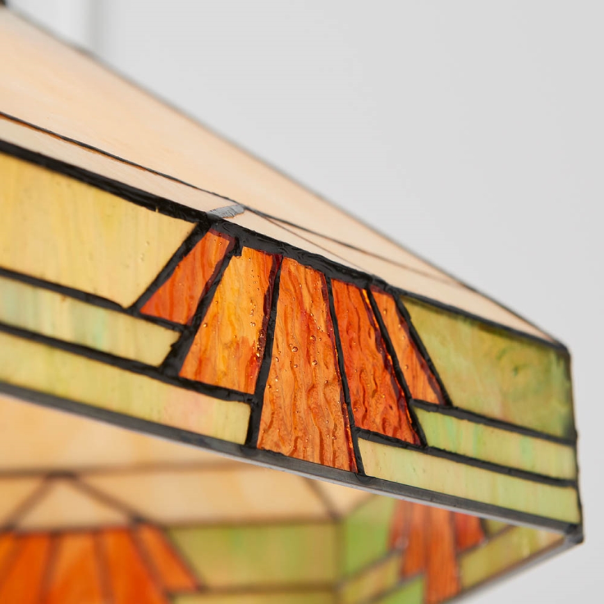 Endon 64285 - Taklampa med kedja Tiffany NEVADA 1xE27/60W/230V Ø 35 cm