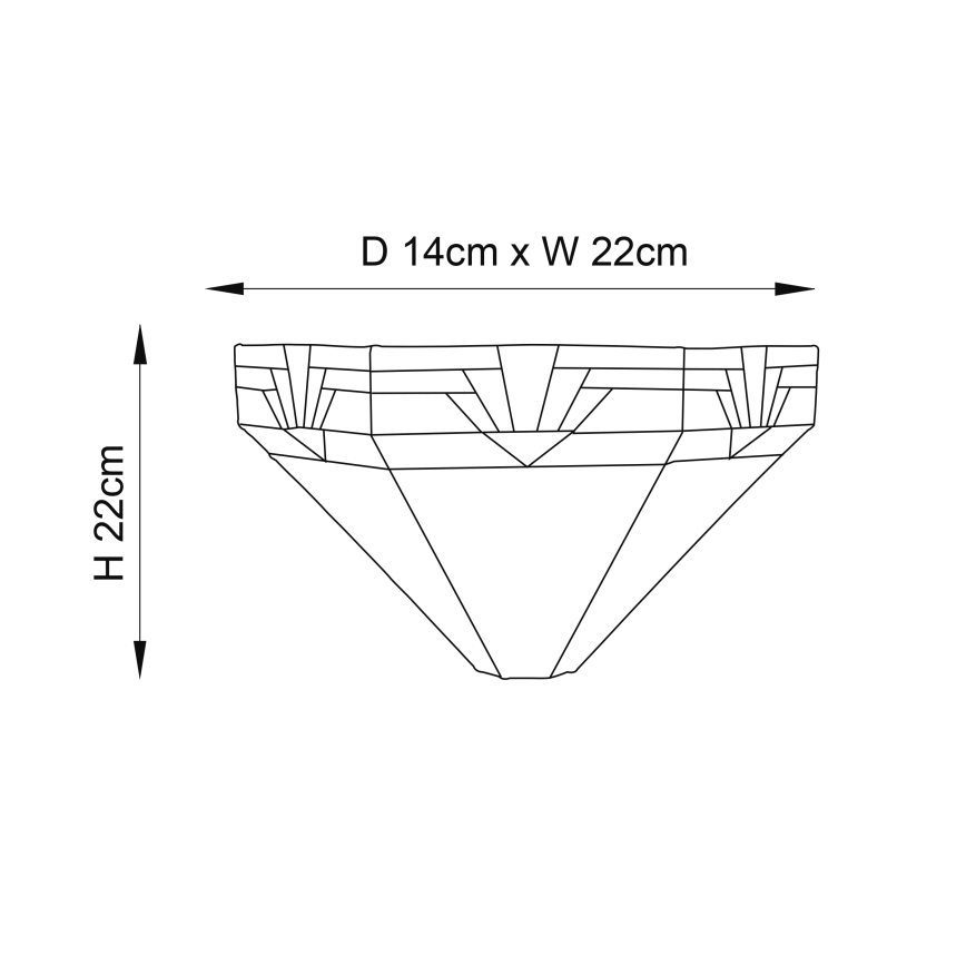 Endon 64288 - Vägglampa Tiffany NEVADA 1xE14/40W/230V