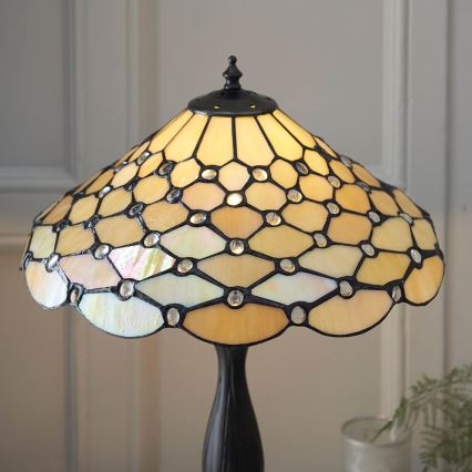 Endon 64301 - Bordslampa Tiffany PEARL 1xE27/60W/230V diam. 37 cm