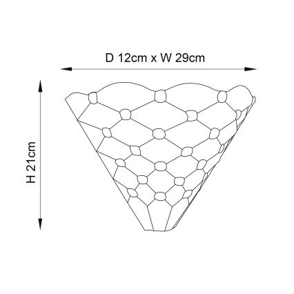 Endon 64302 - Vägglampa Tiffany PEARL 1xE14/40W/230V