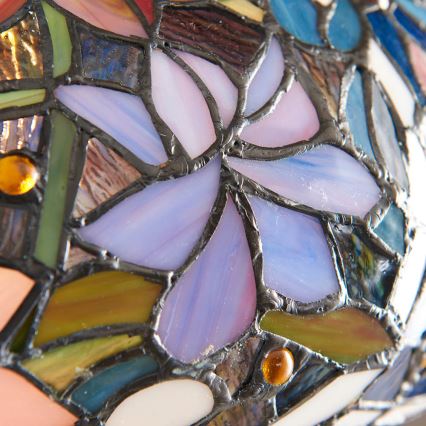 Endon 64323 - Golvlampa Tiffany SULLIVAN 2xE27/60W/230V Ø 56 cm