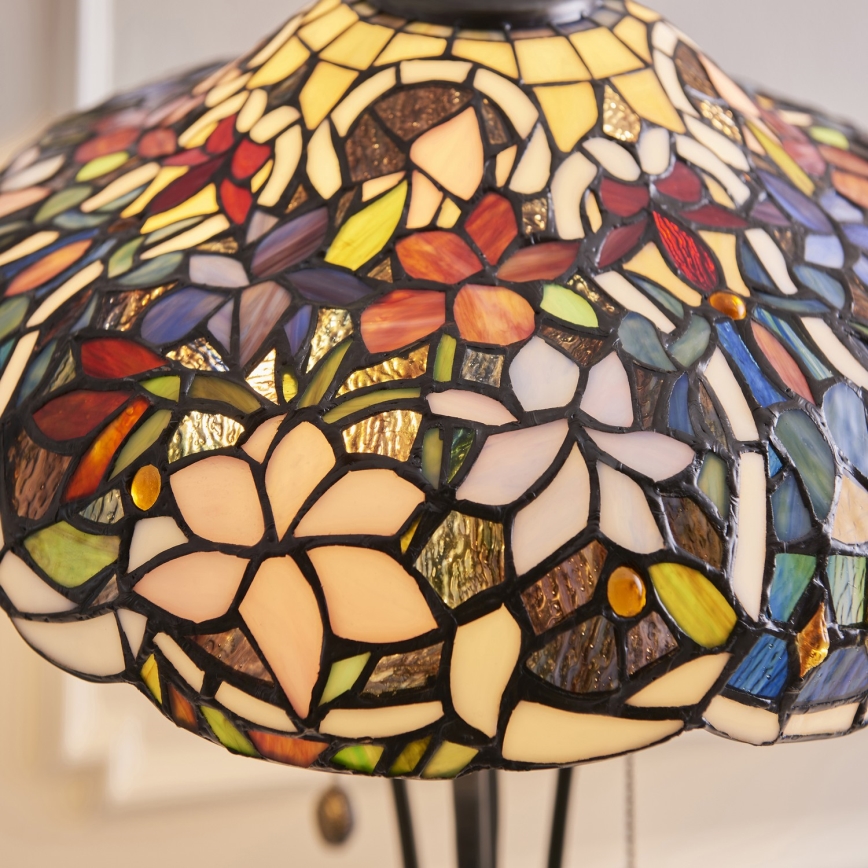 Endon 64326 - Bordslampa Tiffany SULLIVAN 2xE27/60W/230V Ø 40 cm