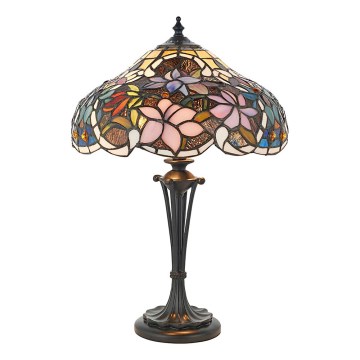 Endon 64327 - Bordslampa Tiffany SULLIVAN 2xE14/40W/230V Ø 30 cm