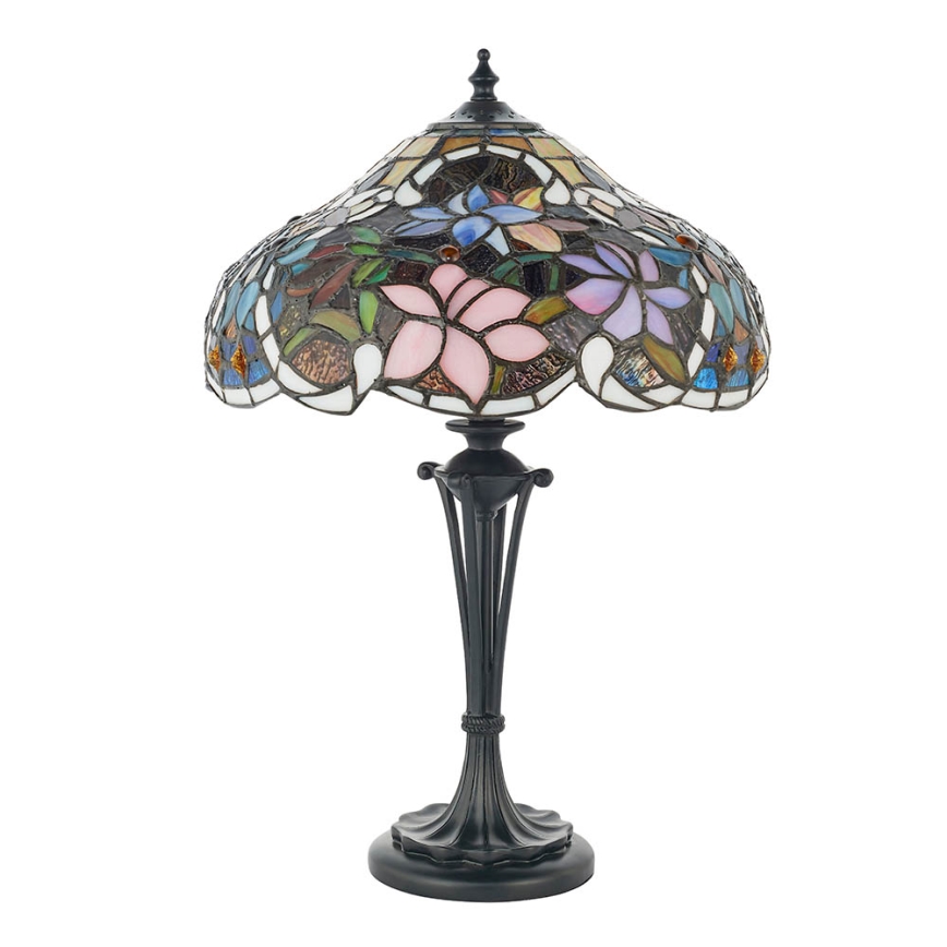 Endon 64327 - Bordslampa Tiffany SULLIVAN 2xE14/40W/230V Ø 30 cm