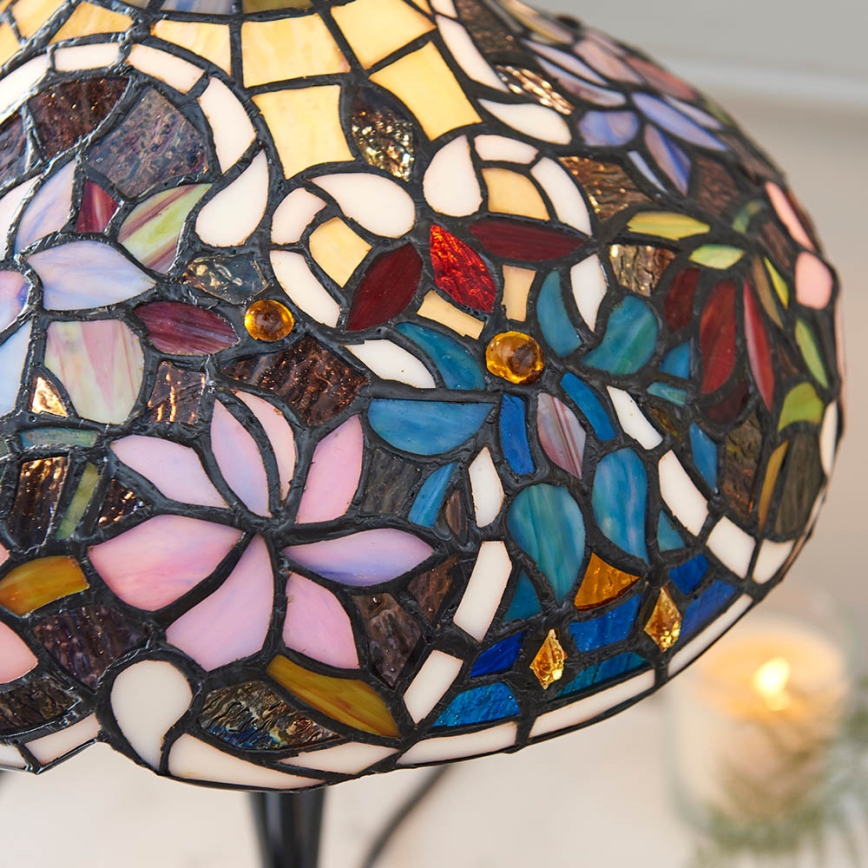 Endon 64327 - Bordslampa Tiffany SULLIVAN 2xE14/40W/230V Ø 30 cm