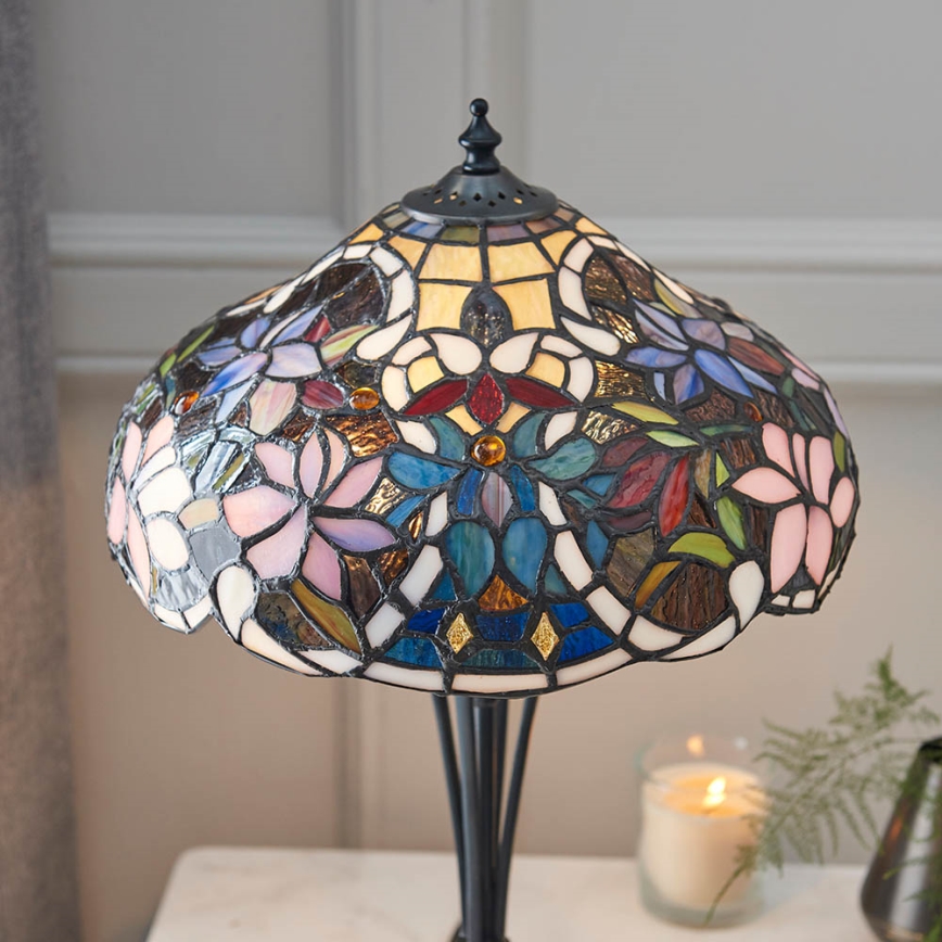 Endon 64327 - Bordslampa Tiffany SULLIVAN 2xE14/40W/230V Ø 30 cm