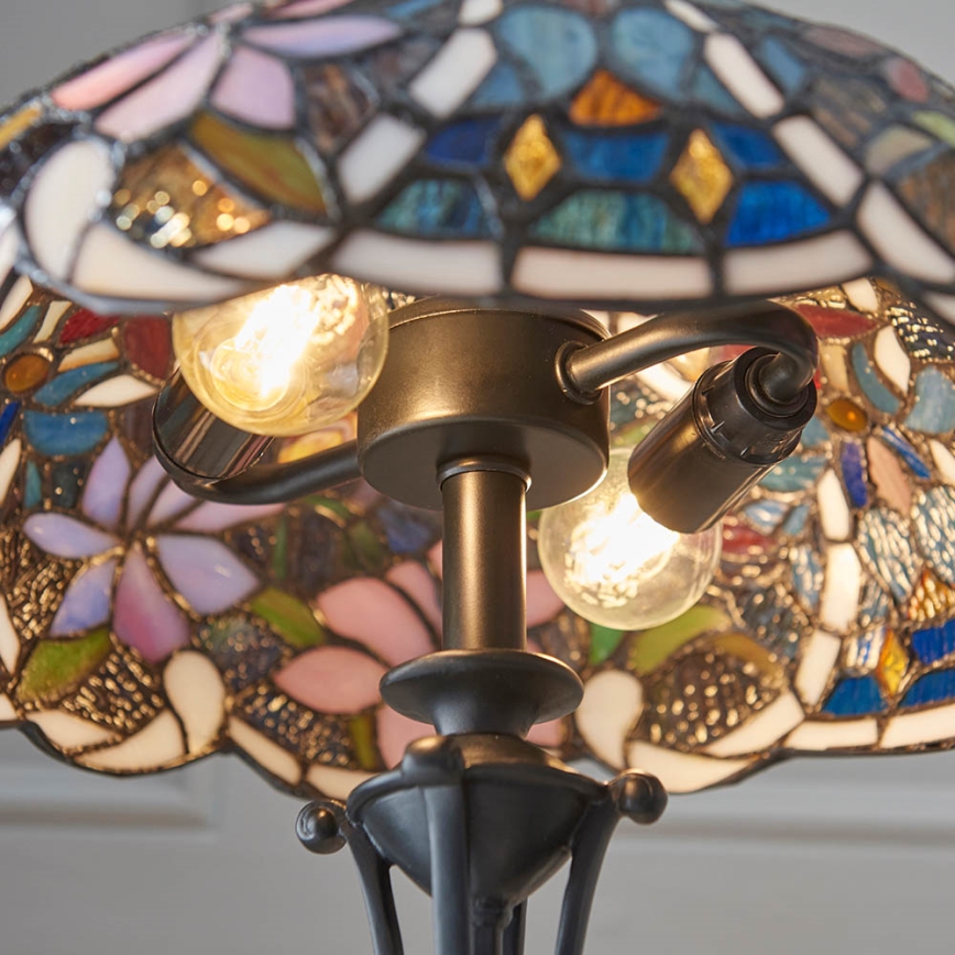 Endon 64327 - Bordslampa Tiffany SULLIVAN 2xE14/40W/230V Ø 30 cm