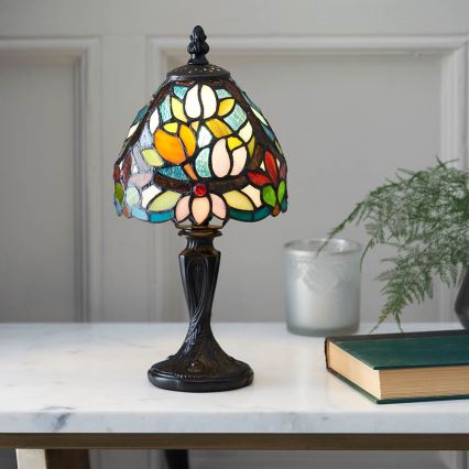 Endon 64331 - Bordslampa Tiffany SYLVETTE 1xE14/40W/230V Ø 15 cm